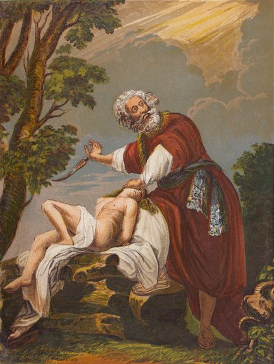 Abraham opfert seinen Sohn Isaak von English School
