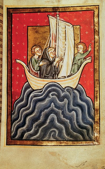 Add 39943 f.2b St. Cuthbert und zwei der Brüder kehren aus dem Land der Pikten zurück, aus 