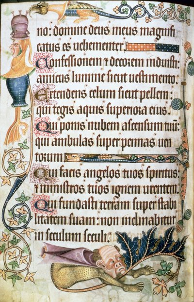 Psalm 103 mit Grotesken, aus dem 
