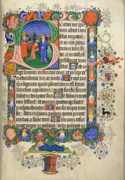 Psalm 1, beginnend mit Initiale 