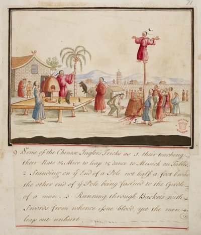 Add. 5353, f.71 Einige der Tricks des chinesischen Jongleurs, aus 
