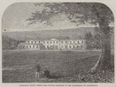 Addington House, Surrey, der Landsitz der Erzbischöfe von Canterbury von English School