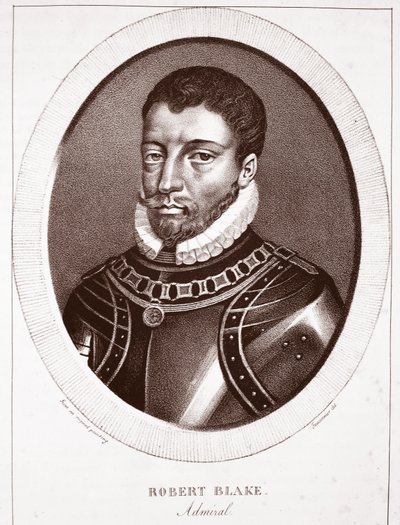 Admiral Robert Blake, zugeschrieben Fauconnier, graviert von de Langlume von English School