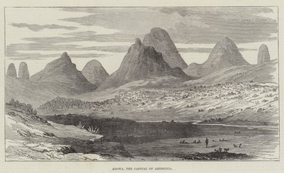 Adowa, die Hauptstadt von Abessinien (Gravur) von English School
