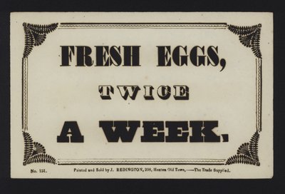 Anzeige: Frische Eier zweimal die Woche (Typ) von English School