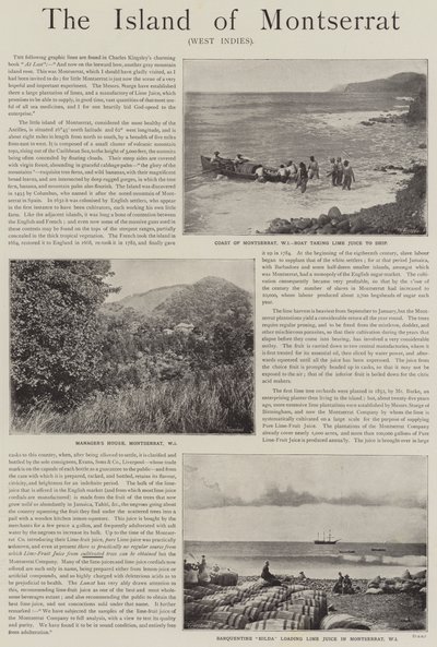 Werbung, die Insel Montserrat, Westindien von English School