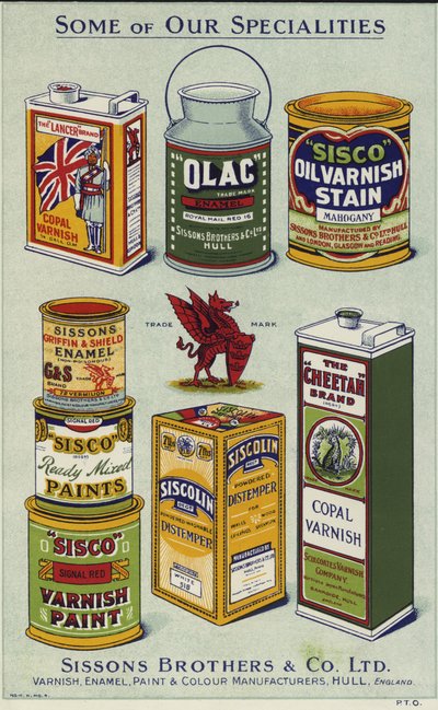 Werbung für Sissons Brothers & Co Limited von English School