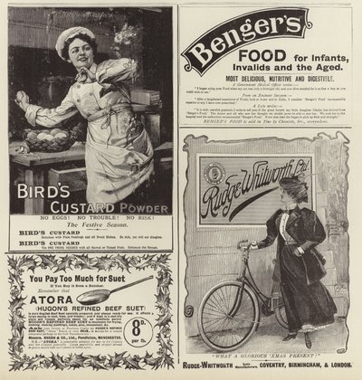 Werbeseite aus The Graphic Christmas Number 1896 von English School