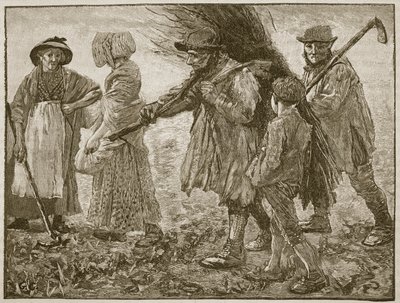 Landarbeiter zur Zeit des ersten Reformparlaments, Illustration aus Cassells Illustrierter Geschichte Englands von English School