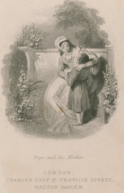 Alexander Pope als Junge mit seiner Mutter von English School