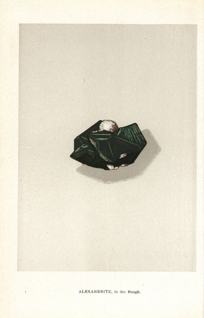 Alexandrit im Rohzustand, aus Edwin Streeter