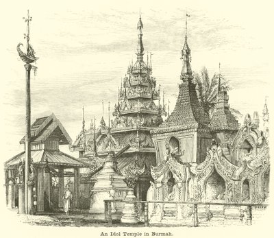 Ein Idoltempel in Birma von English School