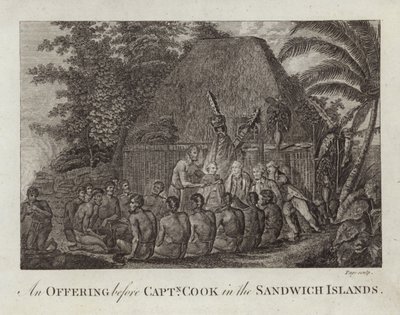 Ein Opfer vor Captain Cook von English School