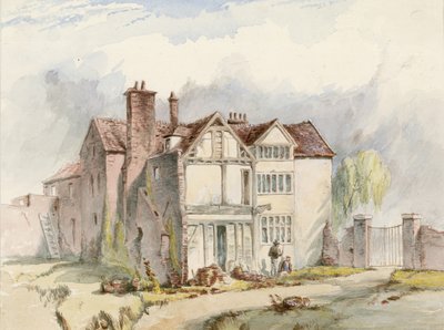 Ein altes Gebäude in Putney, London von English School