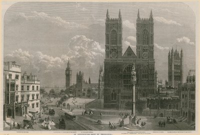 Eine architektonische Gruppe in Westminster von English School