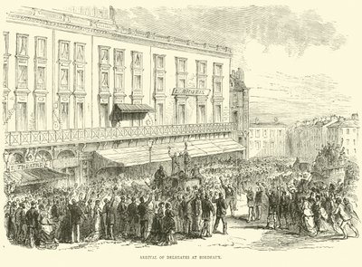 Ankunft der Delegierten in Bordeaux, Dezember 1870 von English School