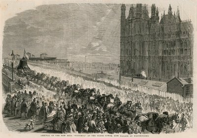 Ankunft der neuen Glocke Victoria am Clock Tower, Neues Palast von Westminster von English School