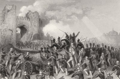 Sturm auf Delhi und Eroberung des Kaschmir-Tores am 14. September 1857, aus 