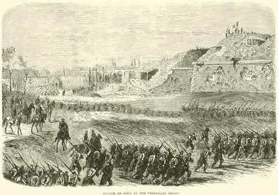 Angriff auf Paris durch die Versailler Truppen, März 1871 von English School