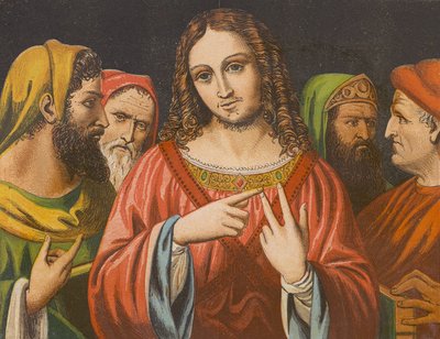 Autorität von Jesus Christus im Tempel in Frage gestellt von English School