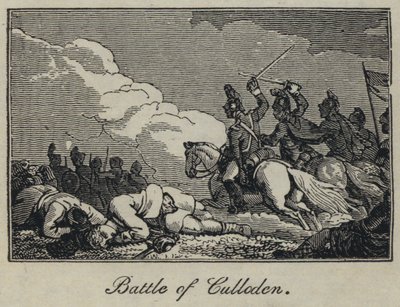 Schlacht von Culloden (Stich) von English School