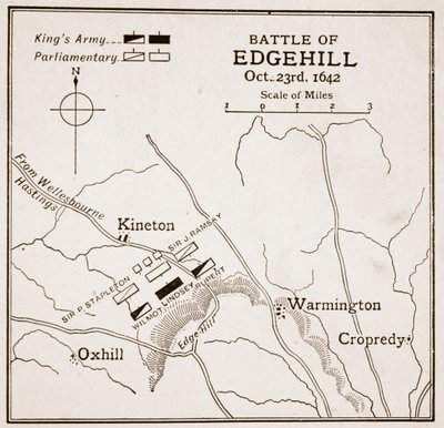 Schlacht von Edgehill, 23. Oktober 1642 von English School