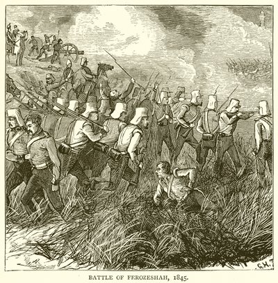 Schlacht von Ferozeshah, 1845 von English School
