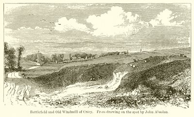 Schlachtfeld und alte Windmühle von Crecy von English School