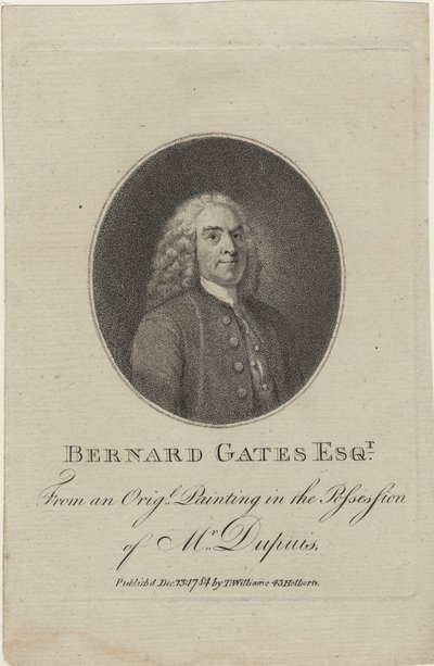 Bernard Gates, 1784 (Punktiergravur) von English School