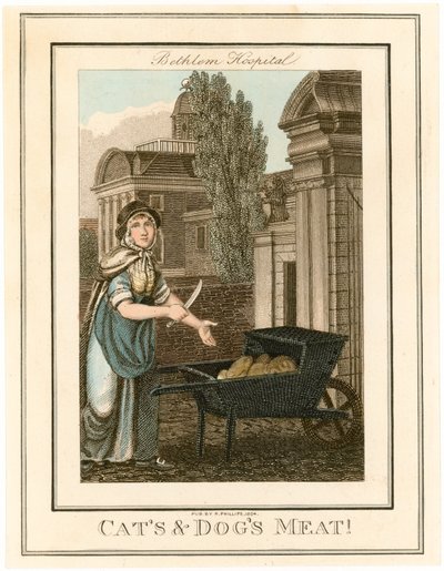 Bethlem Hospital. Katzen- und Hundefleisch von English School