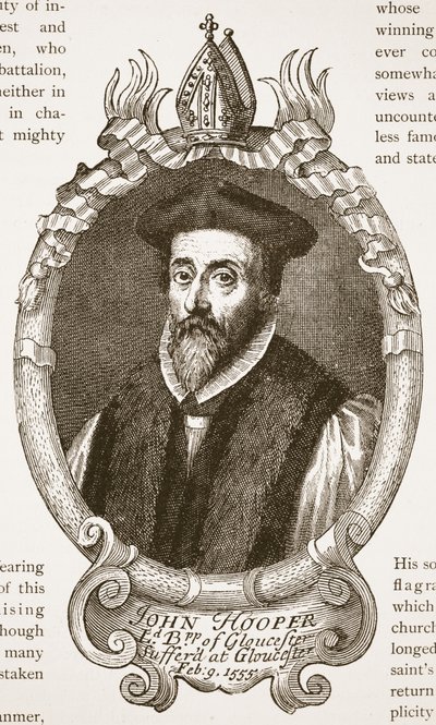 Bischof Hooper, Illustration aus Die Kirche von England: Eine Geschichte für das Volk von H.D.M. Spence-Jones, veröffentlicht um 1910 von English School