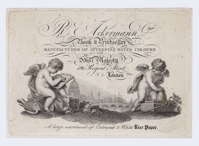 Buch- und Druckverkäufer, R Ackermann Junior, Visitenkarte von English School