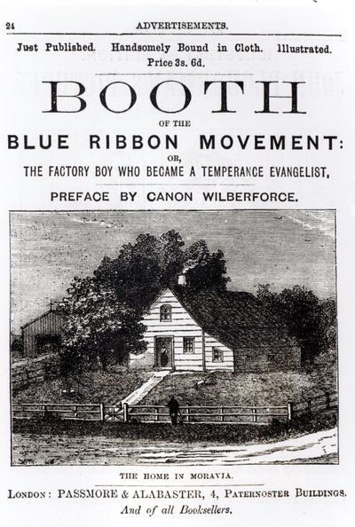 Stand der Blue Ribbon Bewegung, 1883 von English School