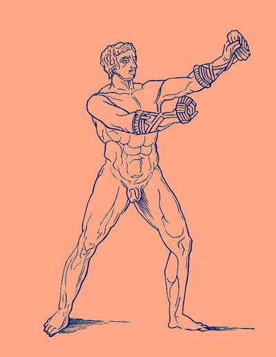 Boxer, Illustration für Olympia von Adolf Boetticher, 1886 von English School