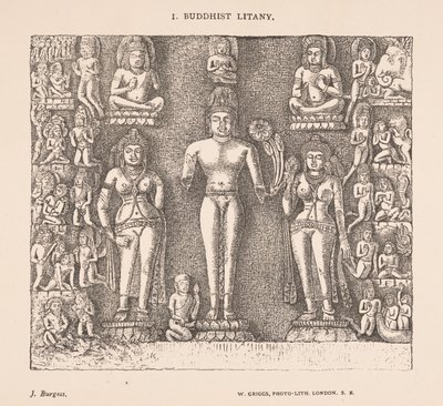 Buddhistische Litanei, aus Die Höhlentempel von Indien von James Fergusson und J. Burgess von English School