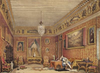 Byrons Zimmer im Palazzo Mocenigo, Venedig von English School