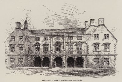 Cambridge: Pepysianische Bibliothek, Magdalene College von English School