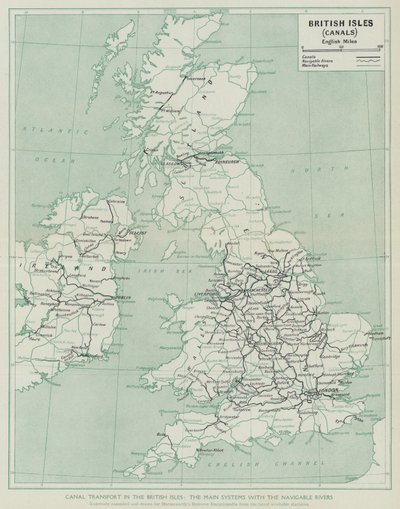 Kanaltransport auf den Britischen Inseln, Die Hauptsysteme mit den schiffbaren Flüssen von English School