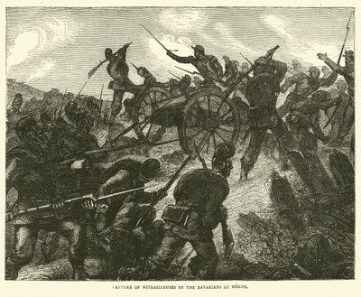 Eroberung von Mitrailleusen durch die Bayern bei Worth, August 1870 von English School