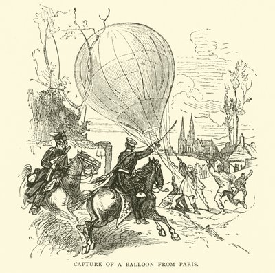 Erbeutung eines Ballons aus Paris, Januar 1871 von English School