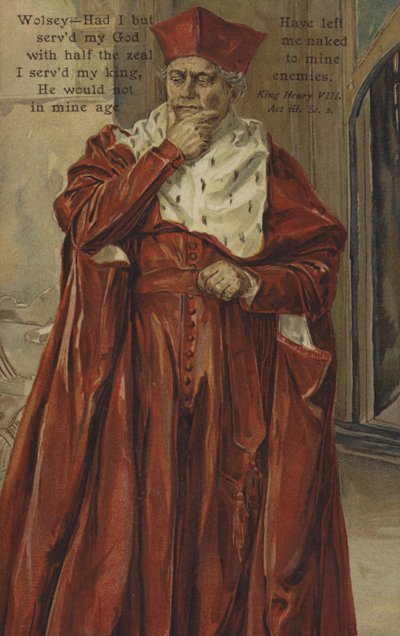 Kardinal Wolsey, aus Shakespeares König Heinrich VIII. von English School