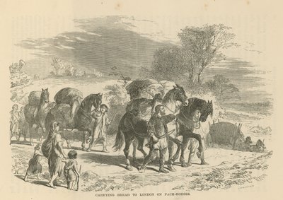 Brottransport nach London auf Packpferden von English School