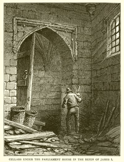 Keller unter dem Parlamentsgebäude zur Zeit von Jakob I. von English School