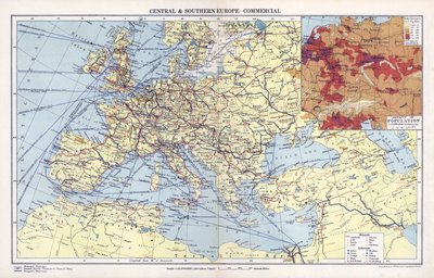 Zentral- und Südeuropa, kommerziell (Farblithographie) von English School