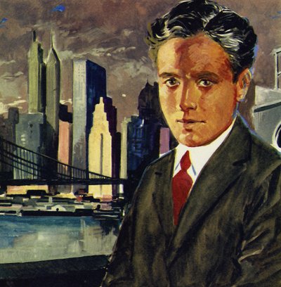 Chaplin reiste als Mitglied von Fred Karnos Musiktheatertruppe nach New York von English School