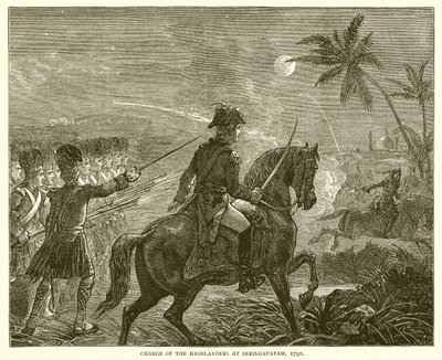 Angriff der Highlander bei Seringapatam, 1792 von English School