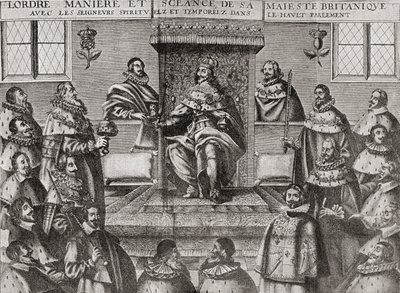Karl I. im House of Lords im Jahr 1648, aus 