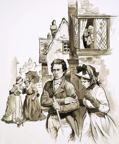Charles Lamb und seine Schwester wurden durch lokalen Klatsch von einer Unterkunft zur anderen getrieben von English School