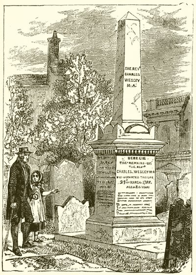 Charles Wesley, Grabstein von English School