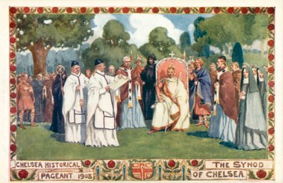 Chelsea Historisches Festspiel 1908, die Synode von Chelsea von English School
